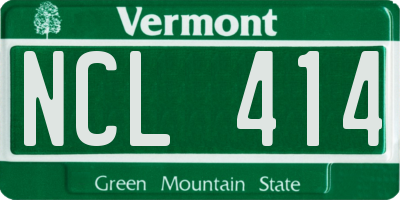 VT license plate NCL414