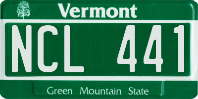 VT license plate NCL441