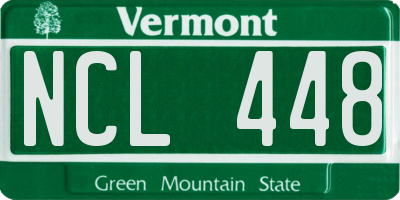 VT license plate NCL448
