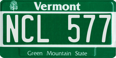 VT license plate NCL577