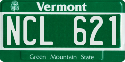 VT license plate NCL621