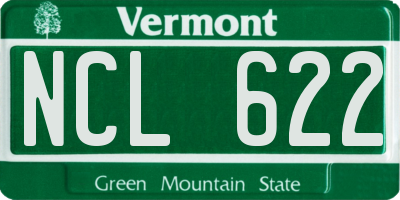 VT license plate NCL622