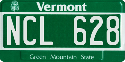 VT license plate NCL628