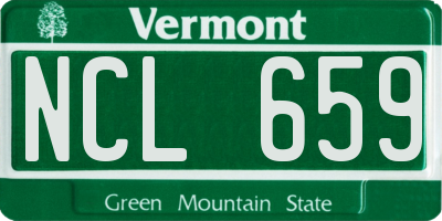 VT license plate NCL659