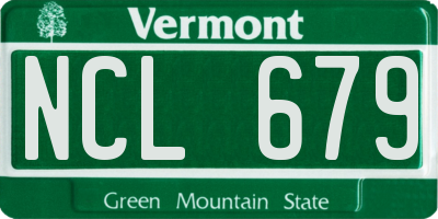 VT license plate NCL679