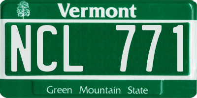 VT license plate NCL771