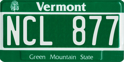 VT license plate NCL877
