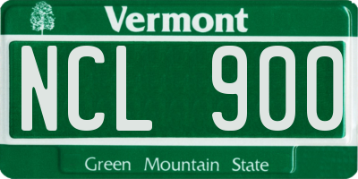 VT license plate NCL900