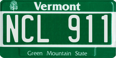 VT license plate NCL911