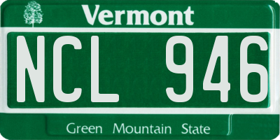 VT license plate NCL946