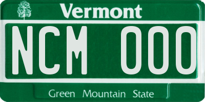 VT license plate NCM000