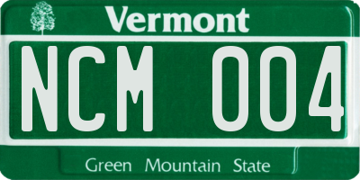 VT license plate NCM004