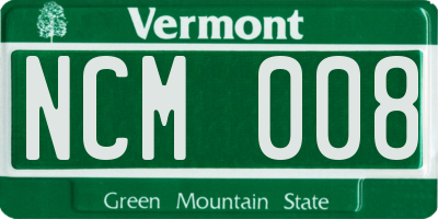 VT license plate NCM008
