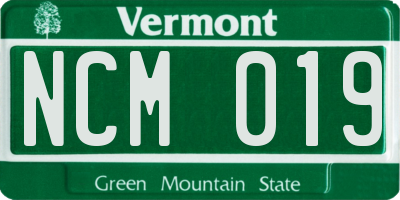 VT license plate NCM019