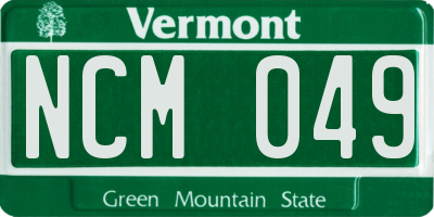 VT license plate NCM049