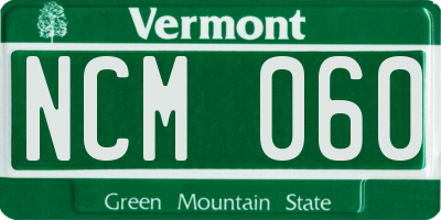 VT license plate NCM060