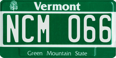 VT license plate NCM066