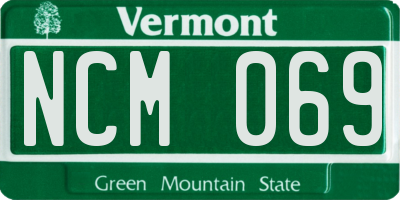 VT license plate NCM069