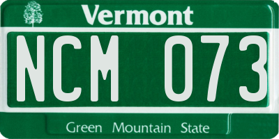 VT license plate NCM073