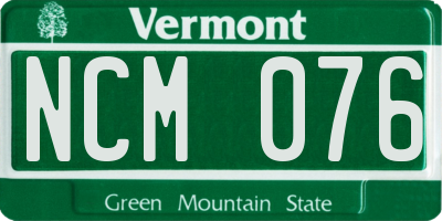VT license plate NCM076
