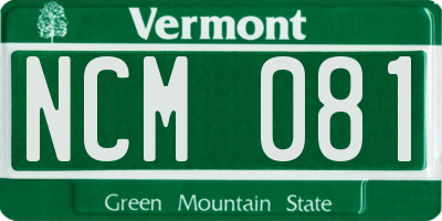 VT license plate NCM081