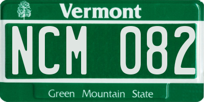 VT license plate NCM082