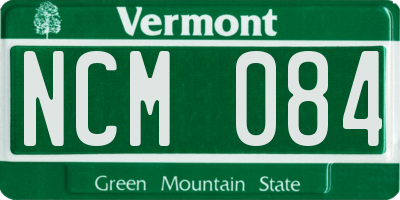 VT license plate NCM084