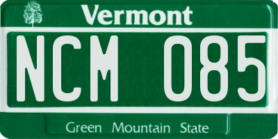 VT license plate NCM085