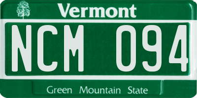 VT license plate NCM094