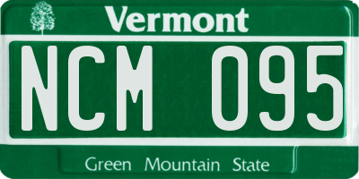 VT license plate NCM095