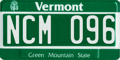 VT license plate NCM096