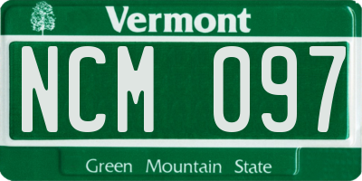 VT license plate NCM097