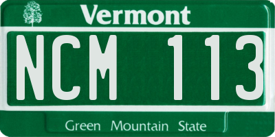 VT license plate NCM113
