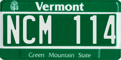 VT license plate NCM114