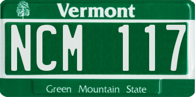 VT license plate NCM117