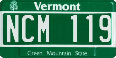 VT license plate NCM119