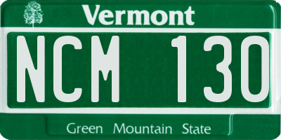 VT license plate NCM130