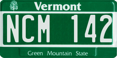VT license plate NCM142