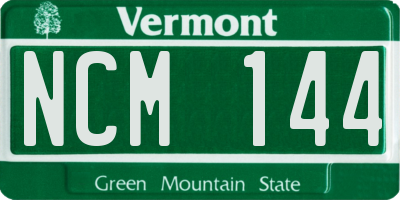 VT license plate NCM144