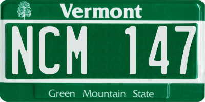 VT license plate NCM147
