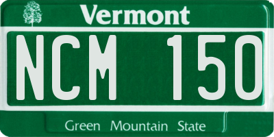 VT license plate NCM150