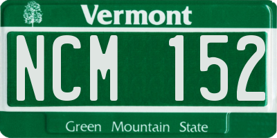 VT license plate NCM152