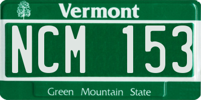VT license plate NCM153