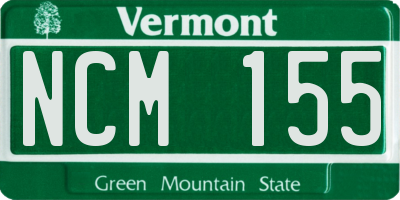 VT license plate NCM155
