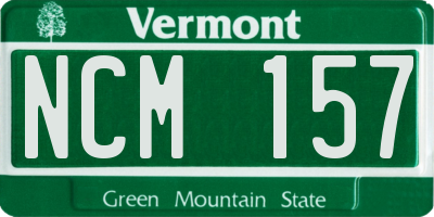 VT license plate NCM157