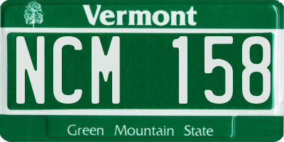 VT license plate NCM158
