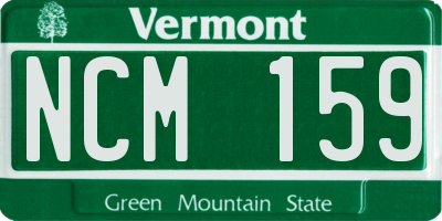 VT license plate NCM159