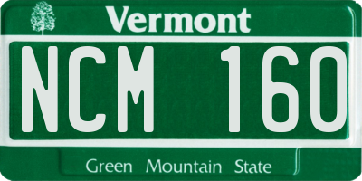 VT license plate NCM160
