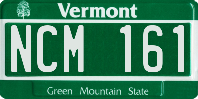 VT license plate NCM161