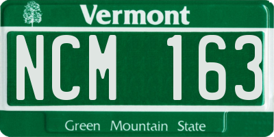 VT license plate NCM163
